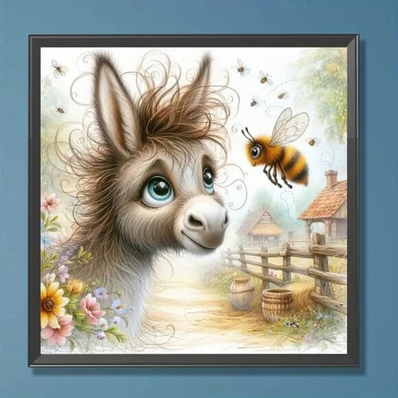 Garden Bee and Donkey Diamond Painting Kit # 510 - Picture 2 of 4